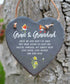 Gran & Grandad Slate Heart